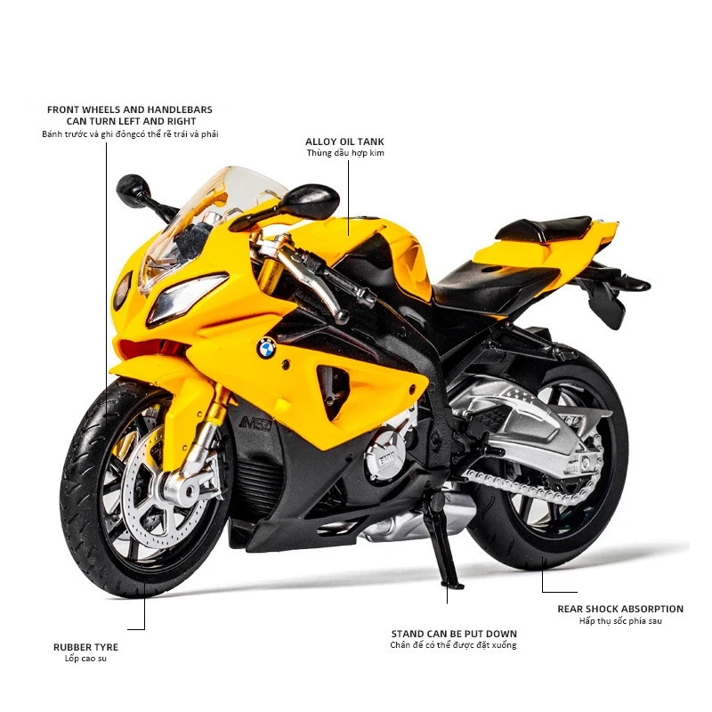 RMZ City BMW S1000RR Escala 1:12 Diecast — imagen 4