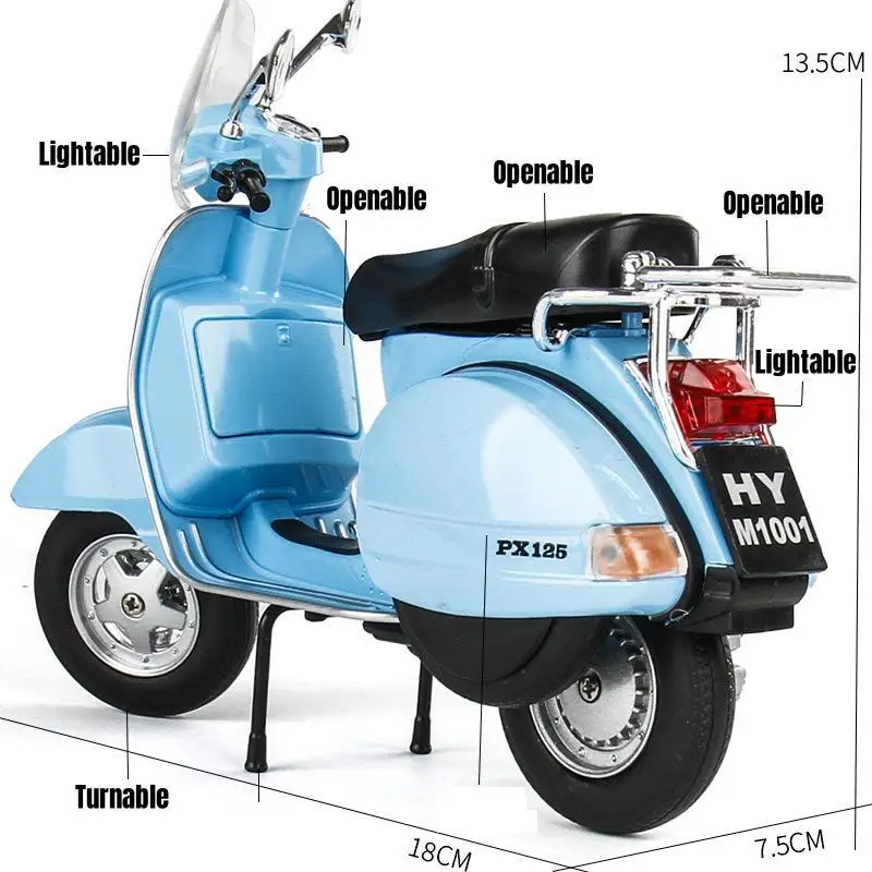 Vespa 946 Dragon Escala 1:12 Diecast — imagen 6