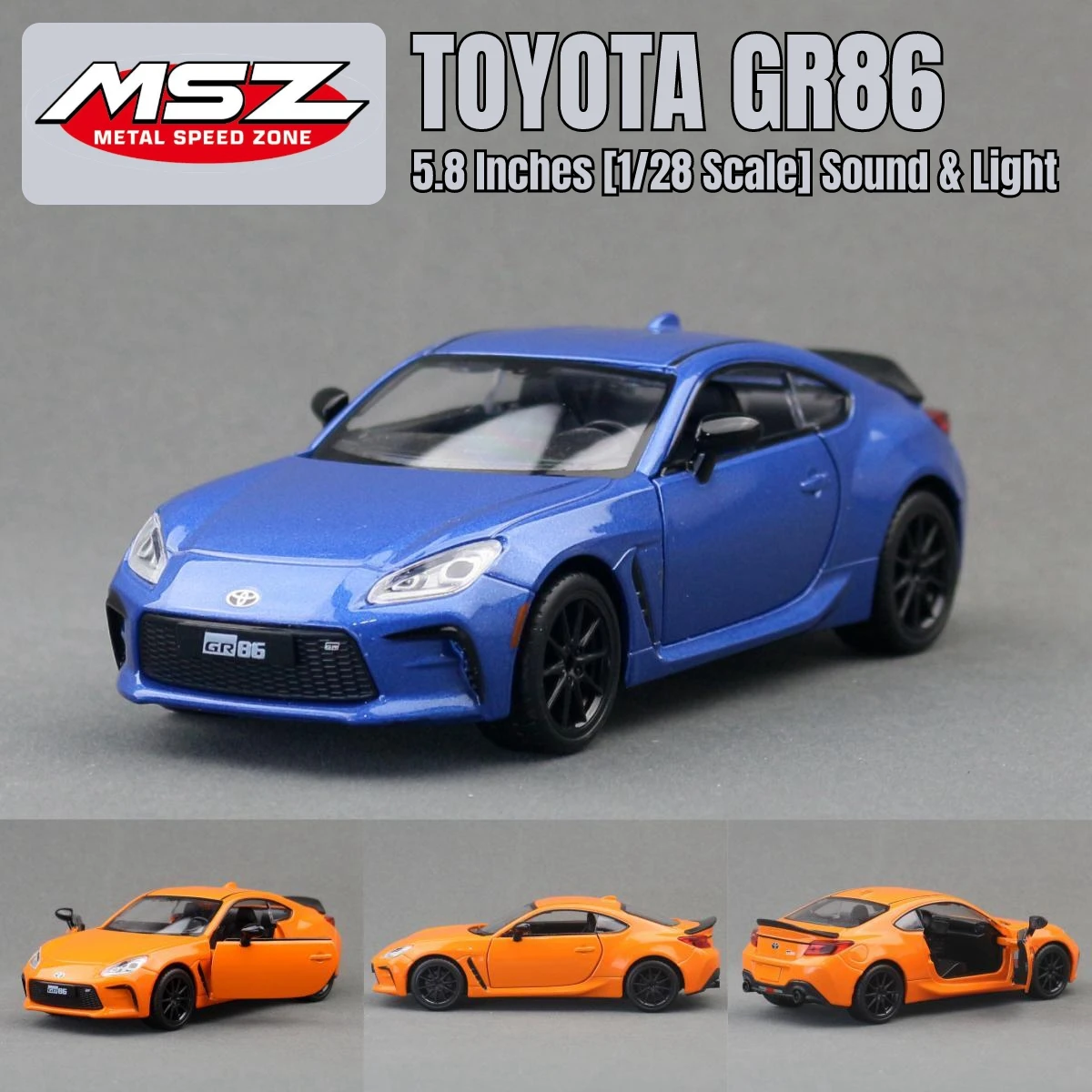 Toyota GR86 MSZ Escala 1:28 Diecast — imagen 1