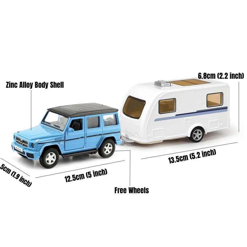 Jeep con Caravana Diecast 1:36 — imagen 6