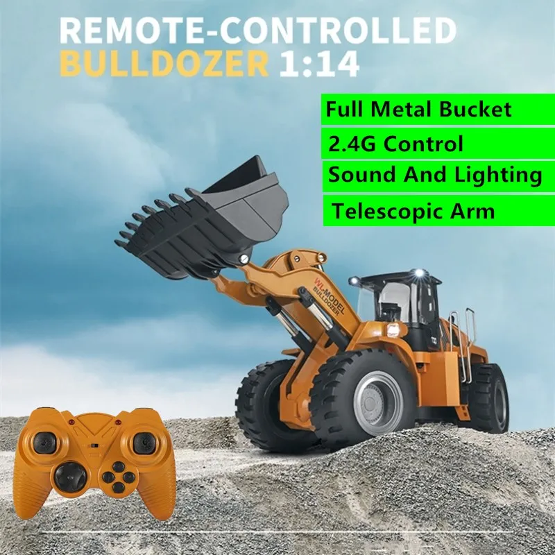 Bulldozer RC 1:14 Escala Grande Control 2.4G