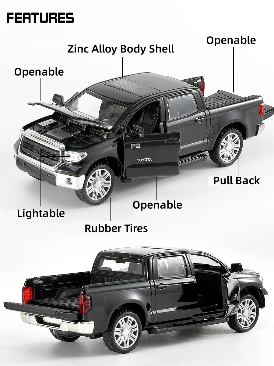 Toyota Tundra TRD Escala 1:32 Metal Fundido — imagen 2