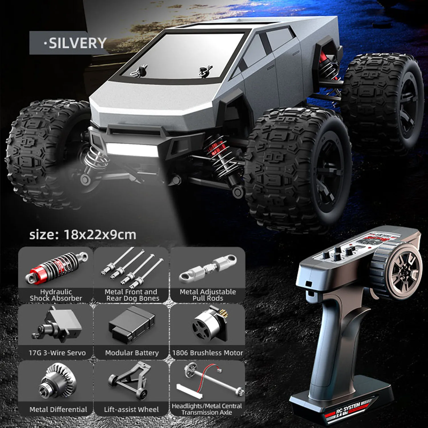 Camioneta RC C8811 1:20 4x4 Alta Velocidad — imagen 1