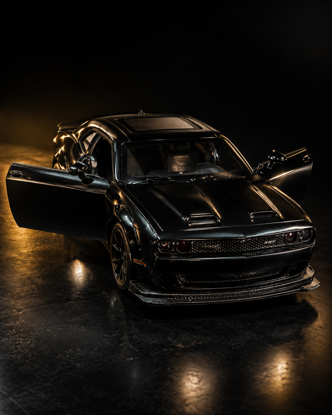 Carro a escala Dodge Challenger Hellcat NEGRO