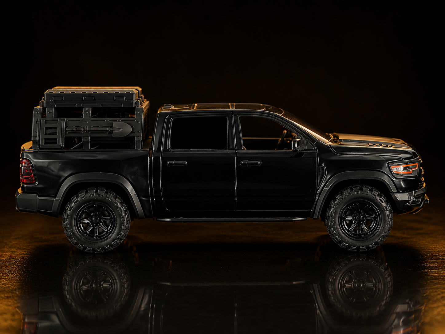Carro a escala Dodge RAM 1000 TRX NEGRO