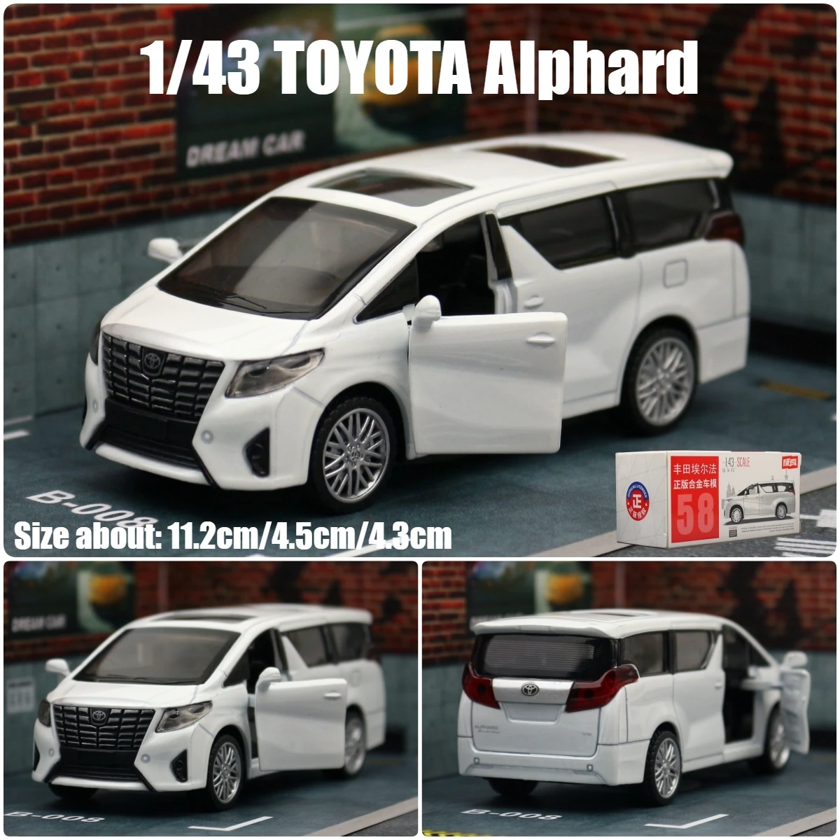 Toyota Alphard Miniatura 1:43 Metal Fundido — imagen 2