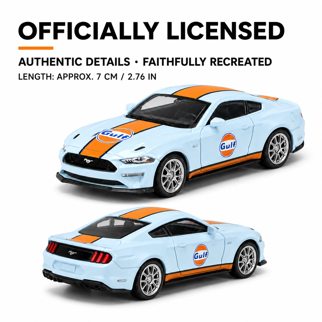 Ford Mustang GT Gulf Racing CCA 1:64 — imagen 2