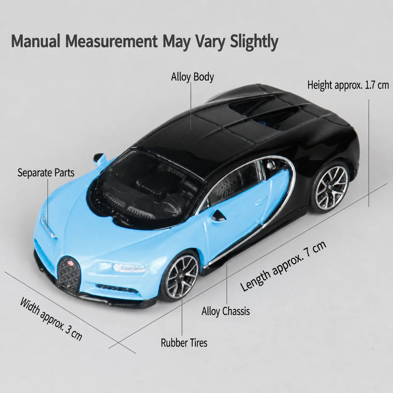 JKM Bugatti Chiron Miniatura 1:64 Aleación — imagen 2