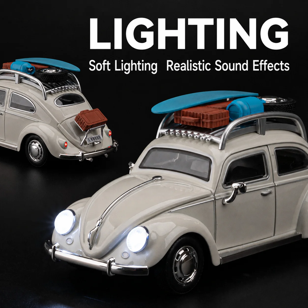 Volkswagen Beetle Clásico 1:24 Miniatura Metal Fundido — imagen 3