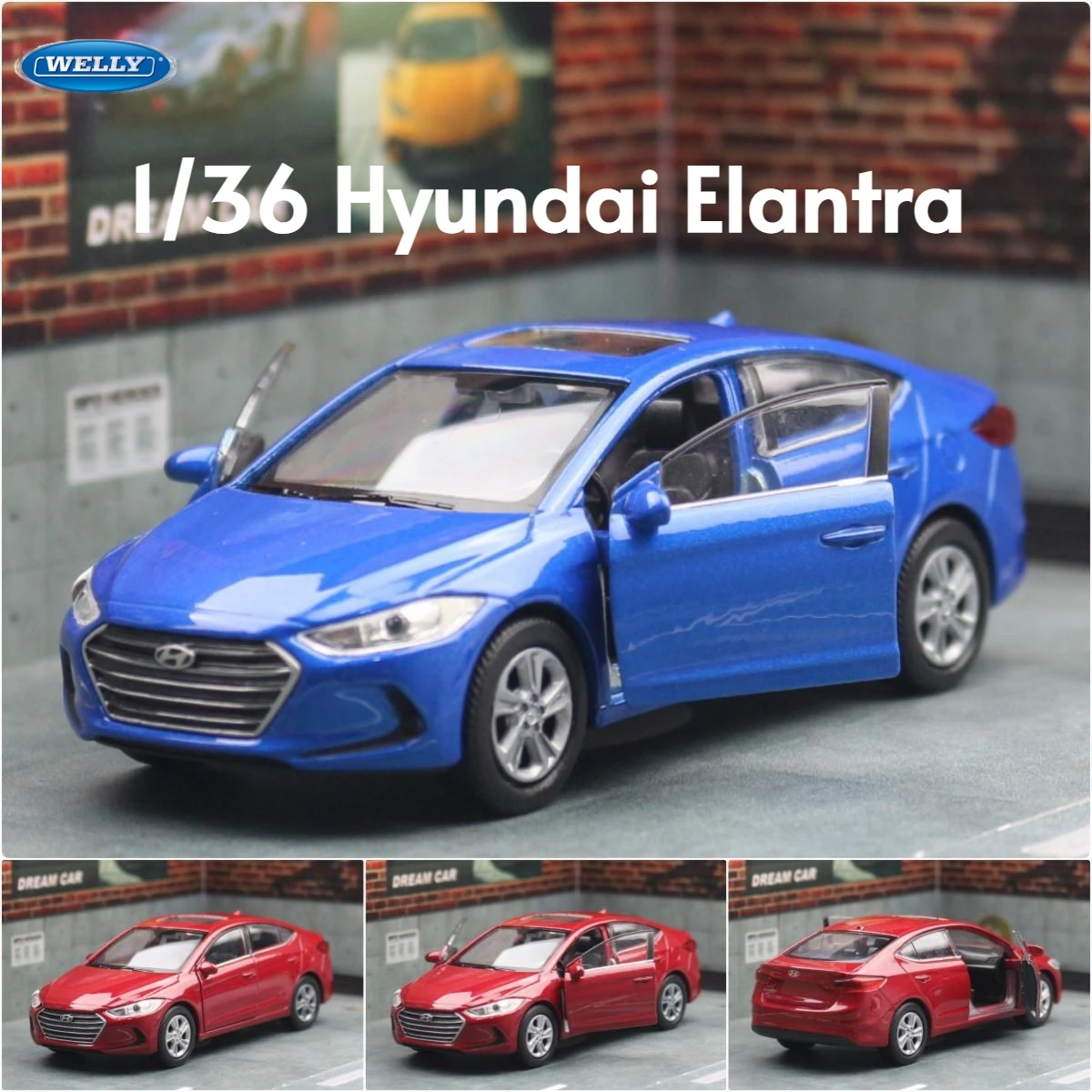 Welly Hyundai Elantra Escala 1:36 Metal Fundido — imagen 1