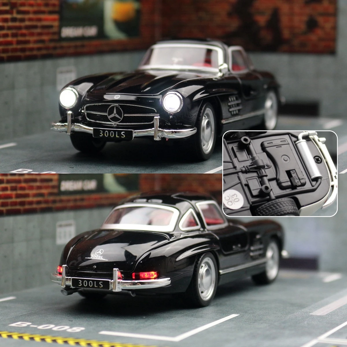 Mercedes-Benz 300SL Escala 1:32 Miniatura Metal — imagen 3