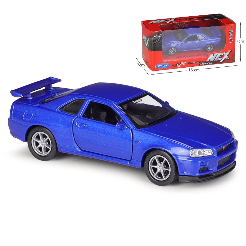 Nissan Skyline GTR R34 Miniatura 1:36 Diecast — imagen 1
