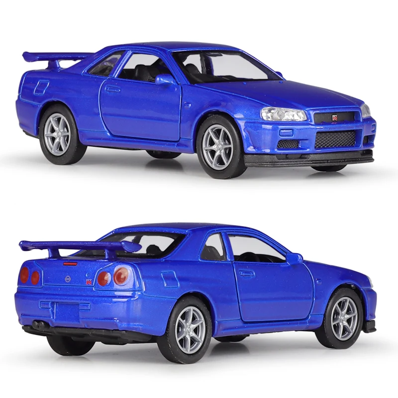 Nissan Skyline GTR R34 Miniatura 1:36 Diecast — imagen 3