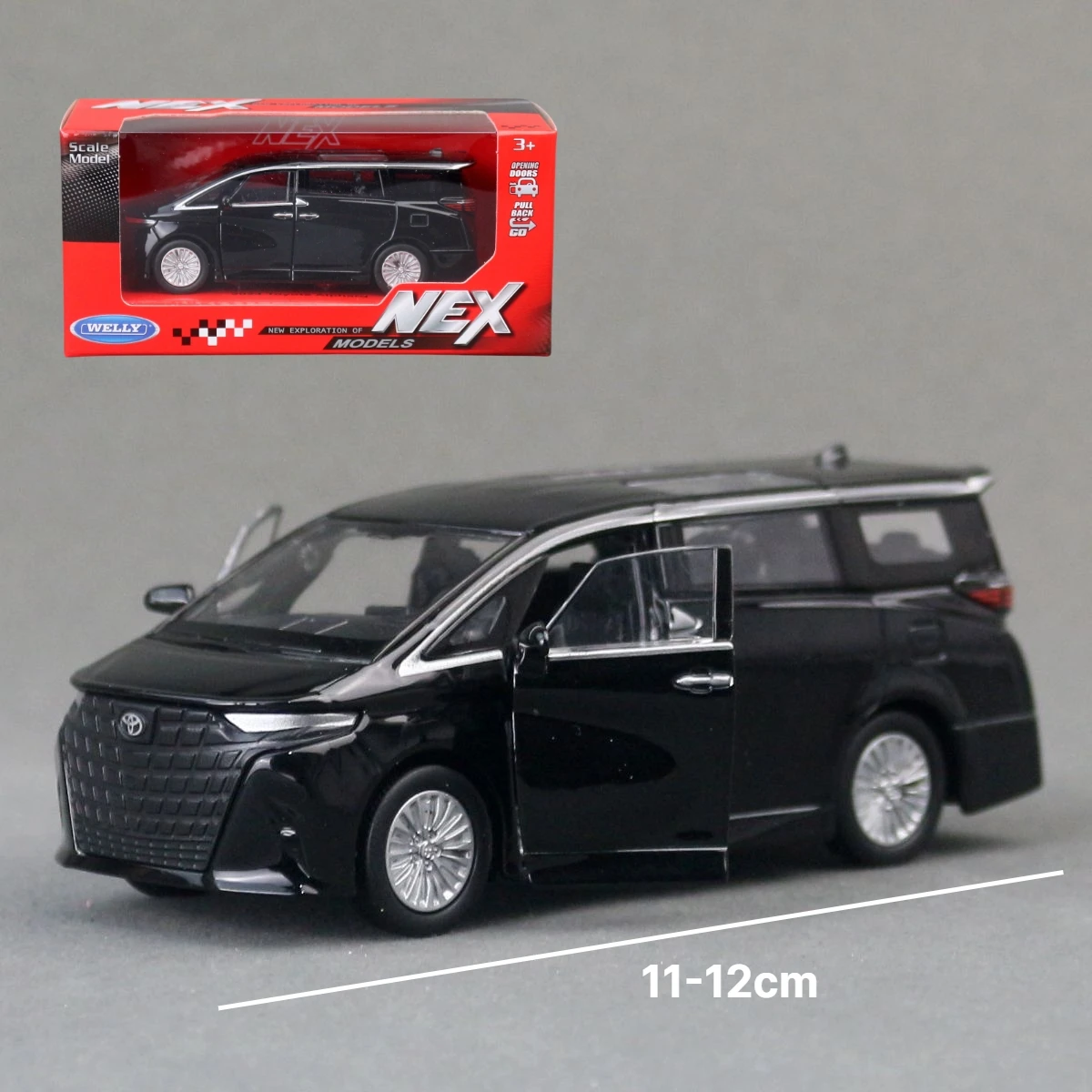 Welly Toyota Alphard MPV Escala 1:36 Negro — imagen 1
