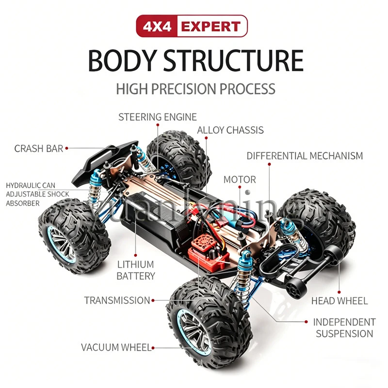 Coche RC F21A Metálico 4x4 Alta Velocidad — imagen 4