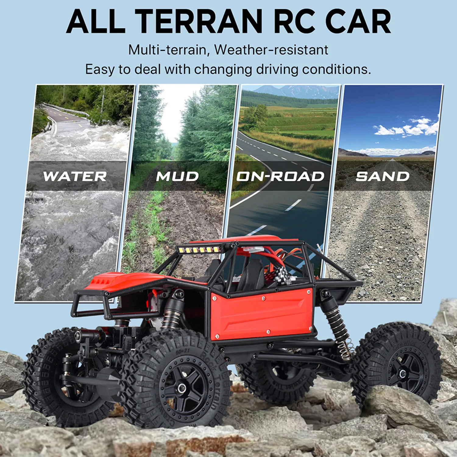 RC Crawler 4x4 Escala 1:18 con Luces — imagen 4