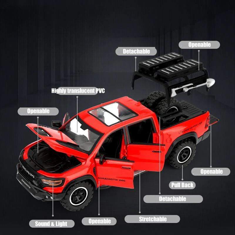 Dodge RAM Mammoth Miniatura Metal Escala 1:32 — imagen 4