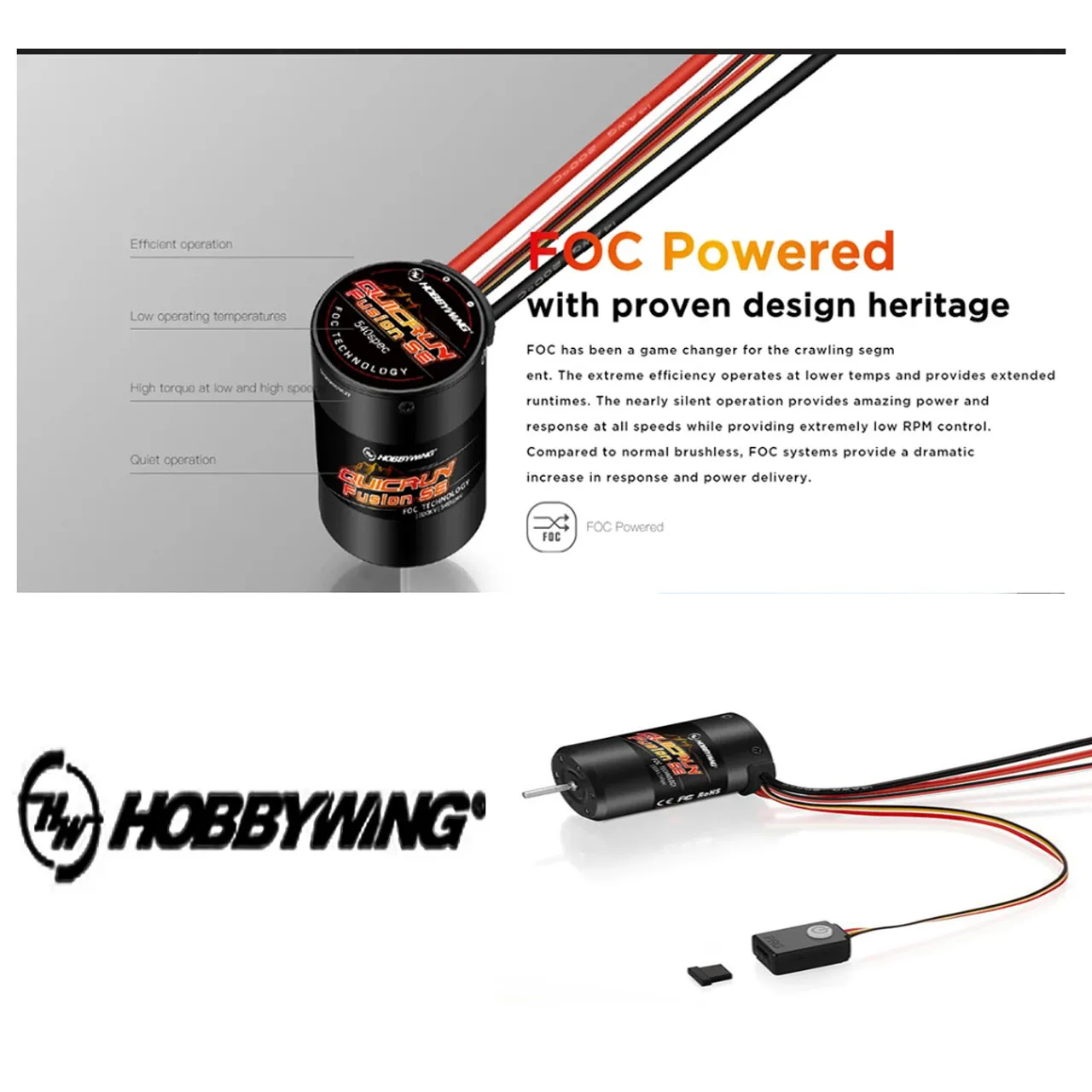 HobbyWing QuicRun Fusion SE Motor y ESC 2 en 1 1/10
