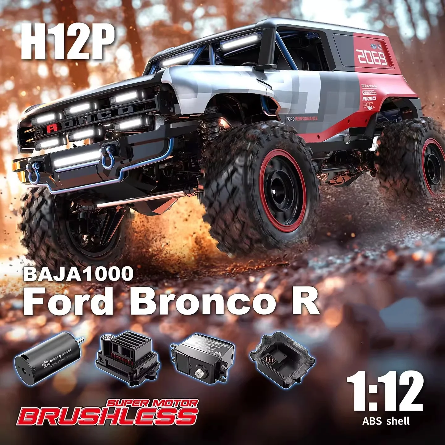 Hyper H12P 1:12 Baja1000 4x4 Motor Brushless — imagen 1