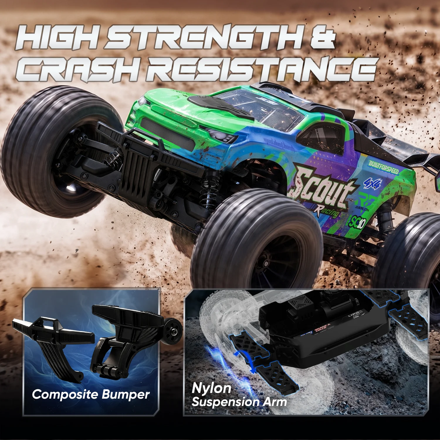 JIUSI SC10 1:10 4WD Brushless — imagen 3