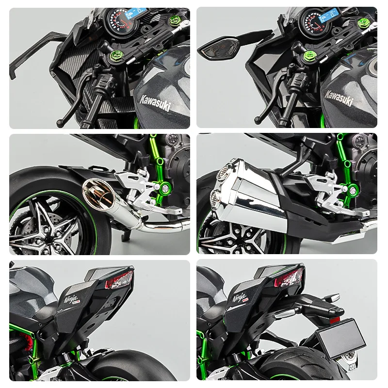 Kawasaki Ninja H2R Escala 1:9 Metal Fundido — imagen 6