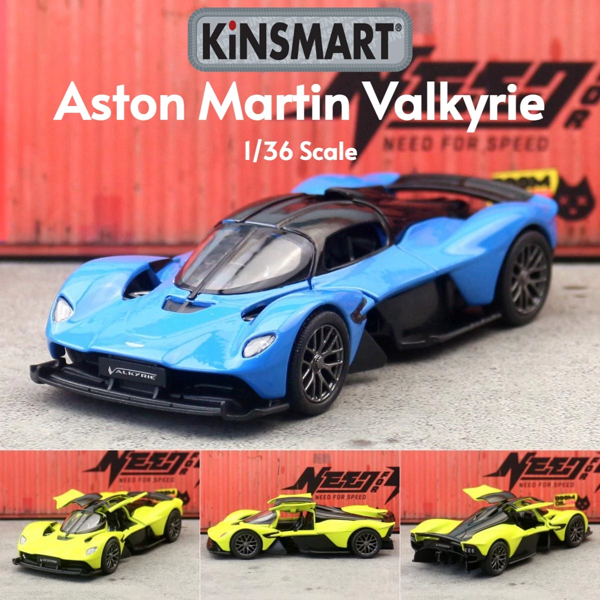KiNSMART Aston Martin Valkyrie Escala 1:36 — imagen 1