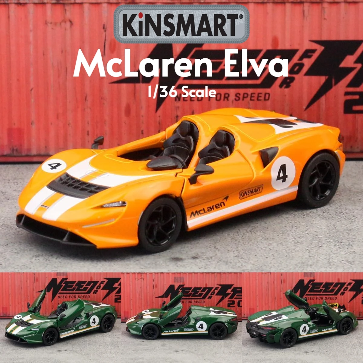 KiNSMART McLaren Elva Super Sport 1:36 (fricción) — imagen 1