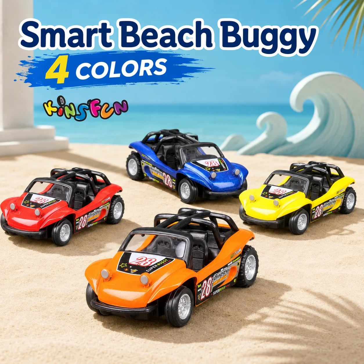 KiNSMART Buggy de Playa Miniatura Fundido a Presión — imagen 1
