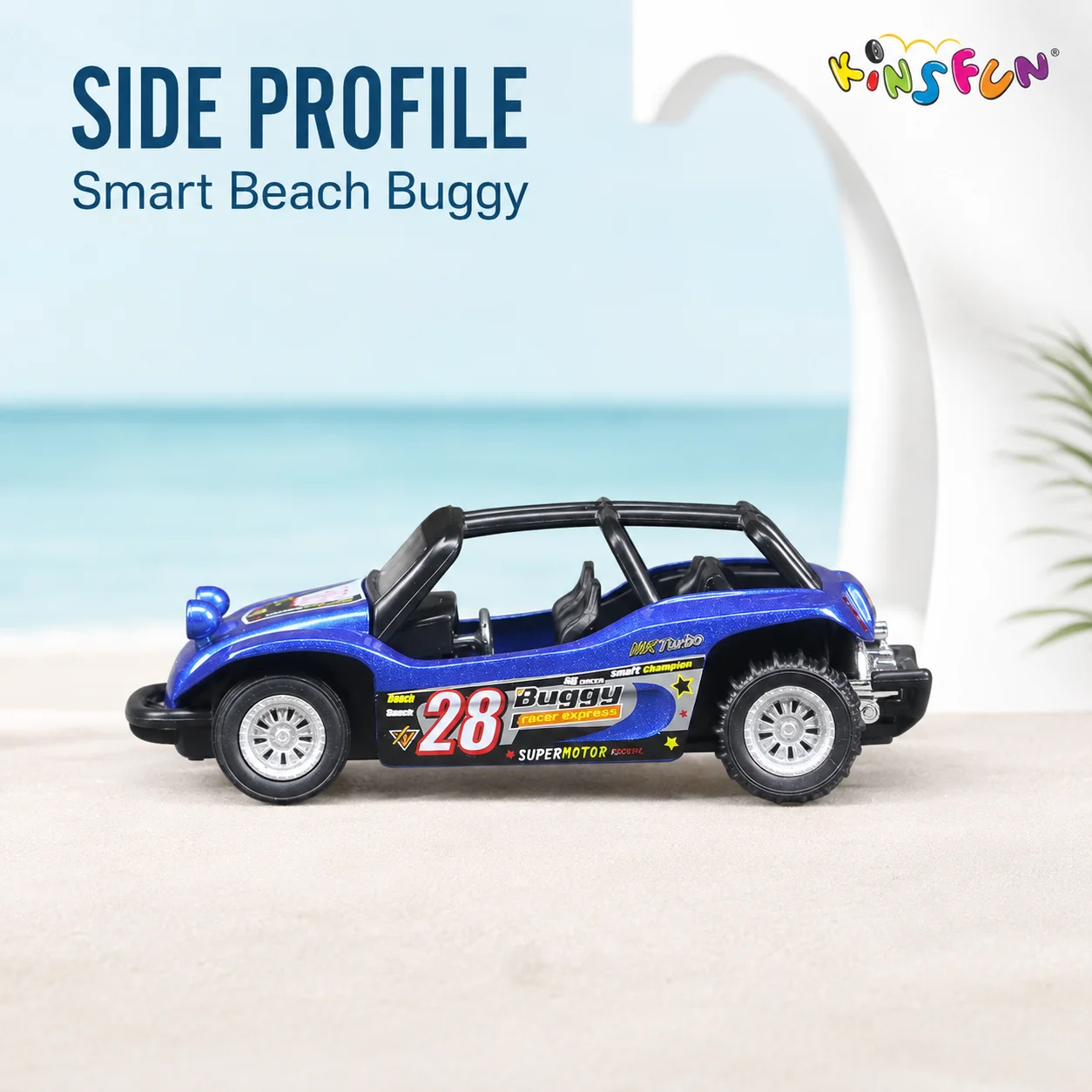 KiNSMART Buggy de Playa Miniatura Fundido a Presión — imagen 5