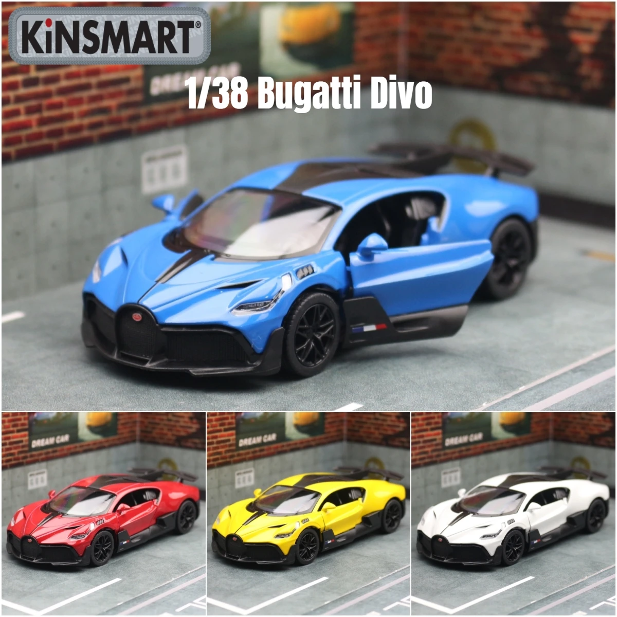 KiNSMART Bugatti Divo 1:38 - Miniatura de Colección — imagen 1