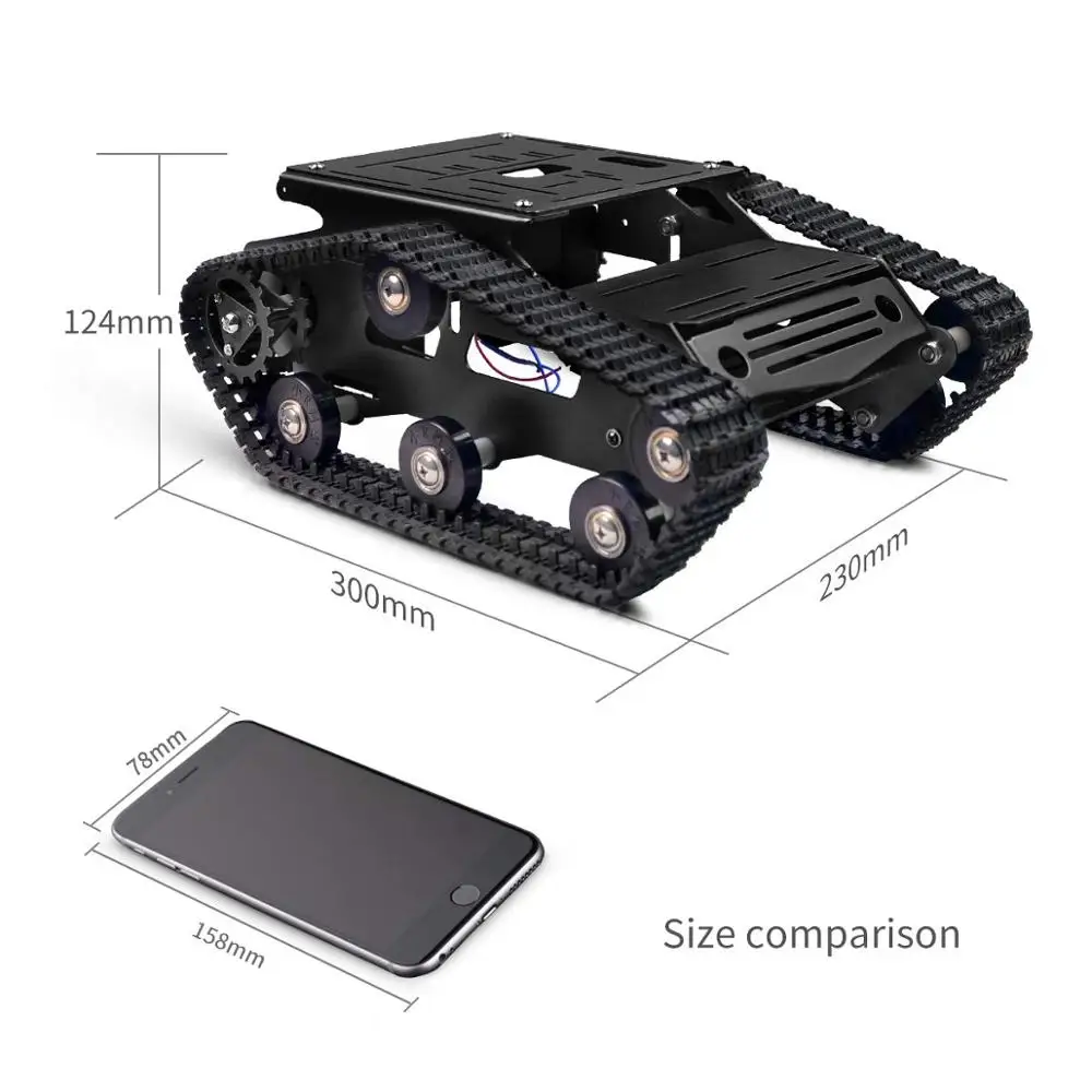 Kit Chasis de Tanque Robótico Aluminio 2WD DIY — imagen 1