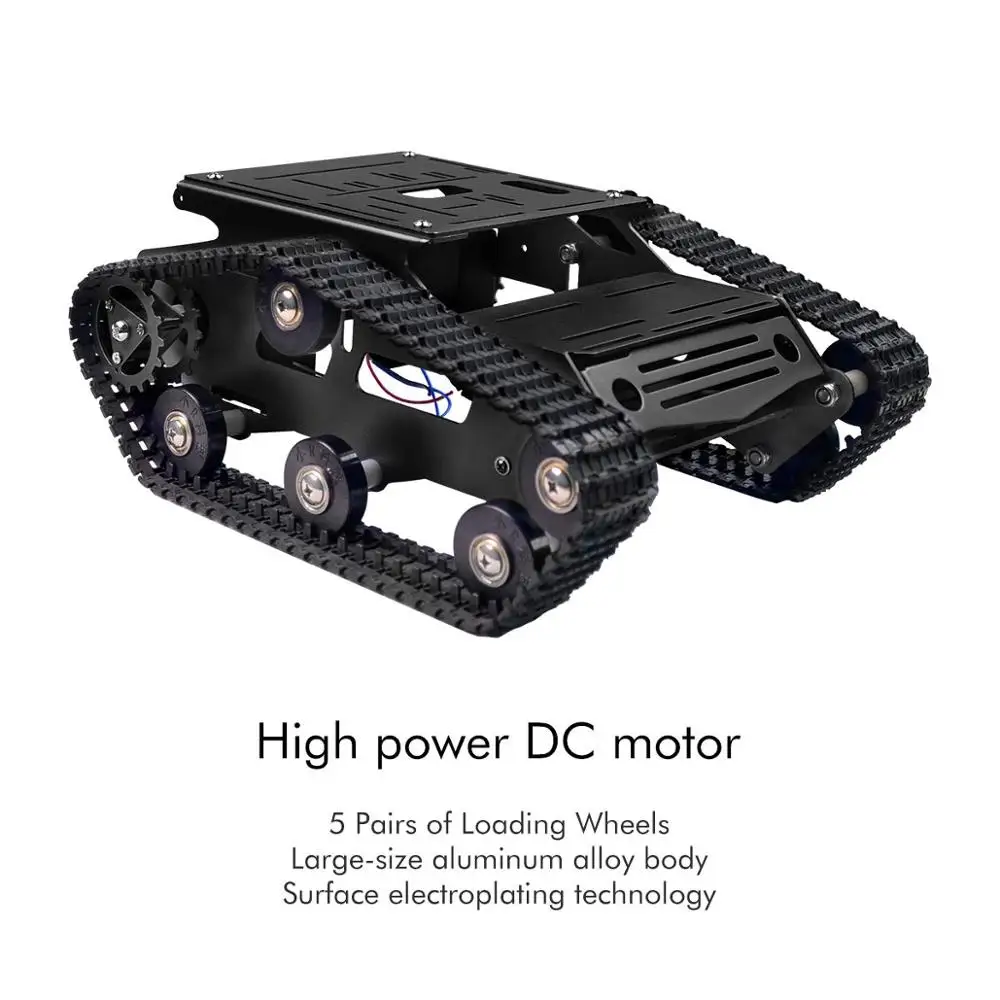 Kit Chasis de Tanque Robótico Aluminio 2WD DIY — imagen 3