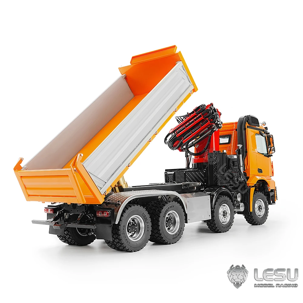 LESU Camión Volquete Hidráulico 1:14 Naranja RTR — imagen 3