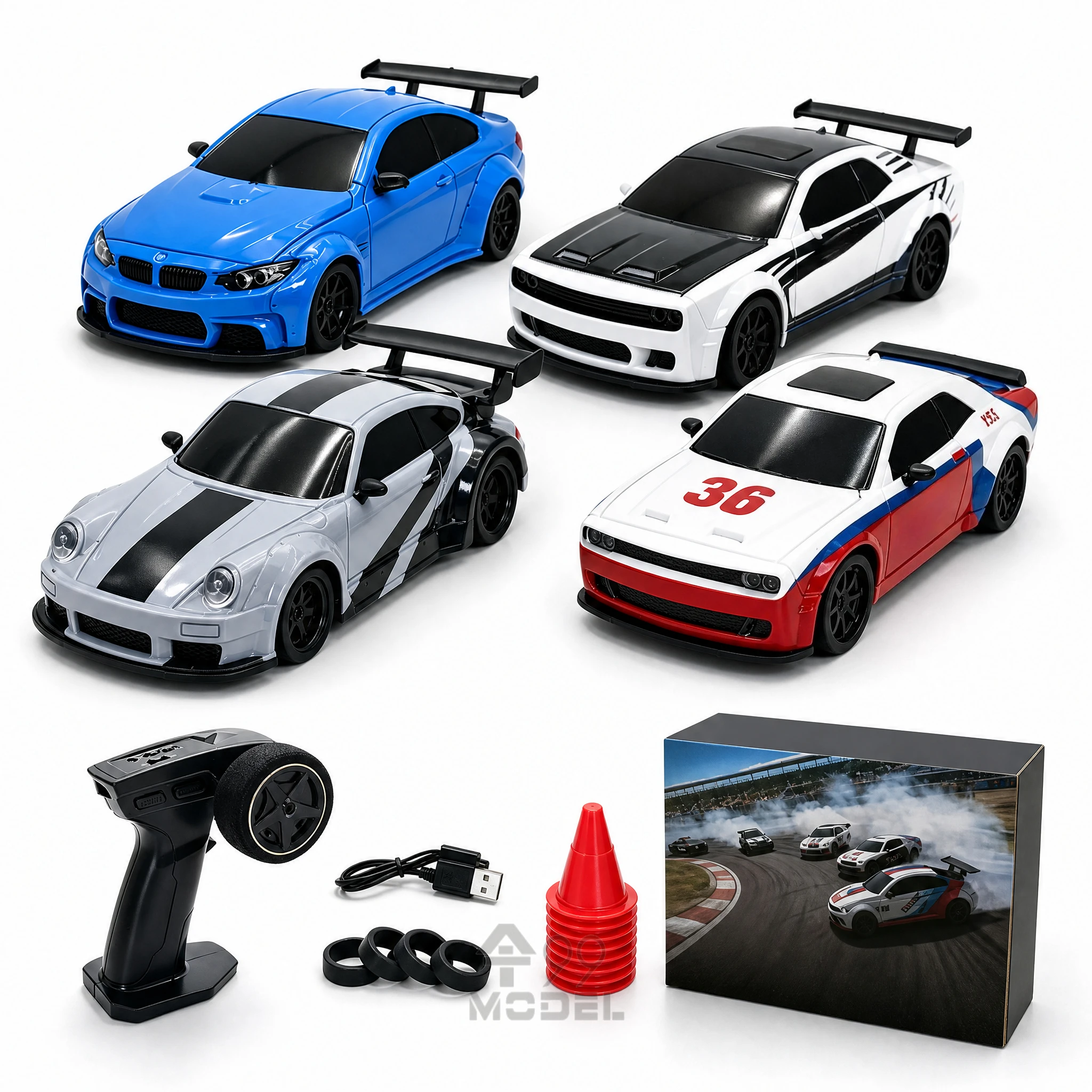 Mini Coche RC de Carreras Escala 1:36 — imagen 2