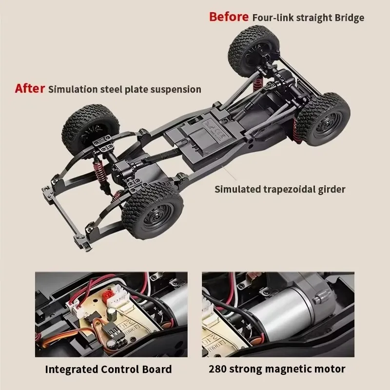 MN82 Pickup RC 1:12 4x4 Todoterreno — imagen 3