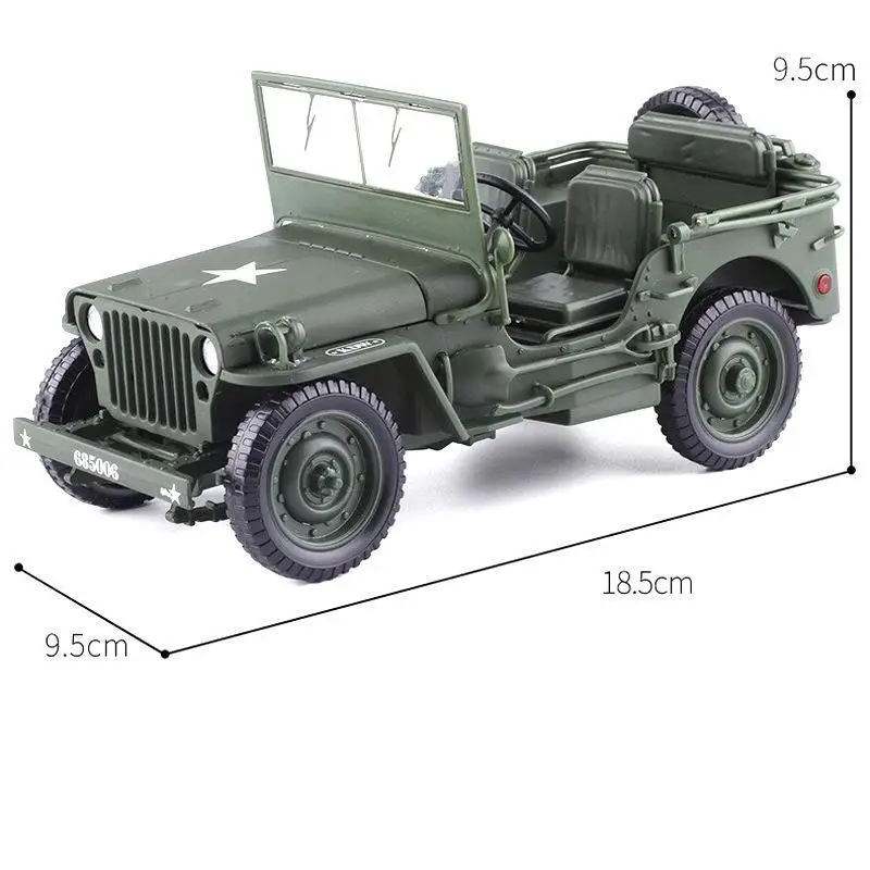 Willys Militar Todoterreno Escala 1:18 Verde — imagen 2