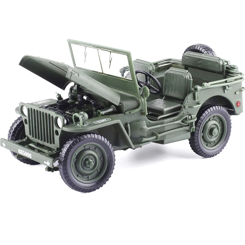 Willys Militar Todoterreno Escala 1:18 Verde — imagen 3