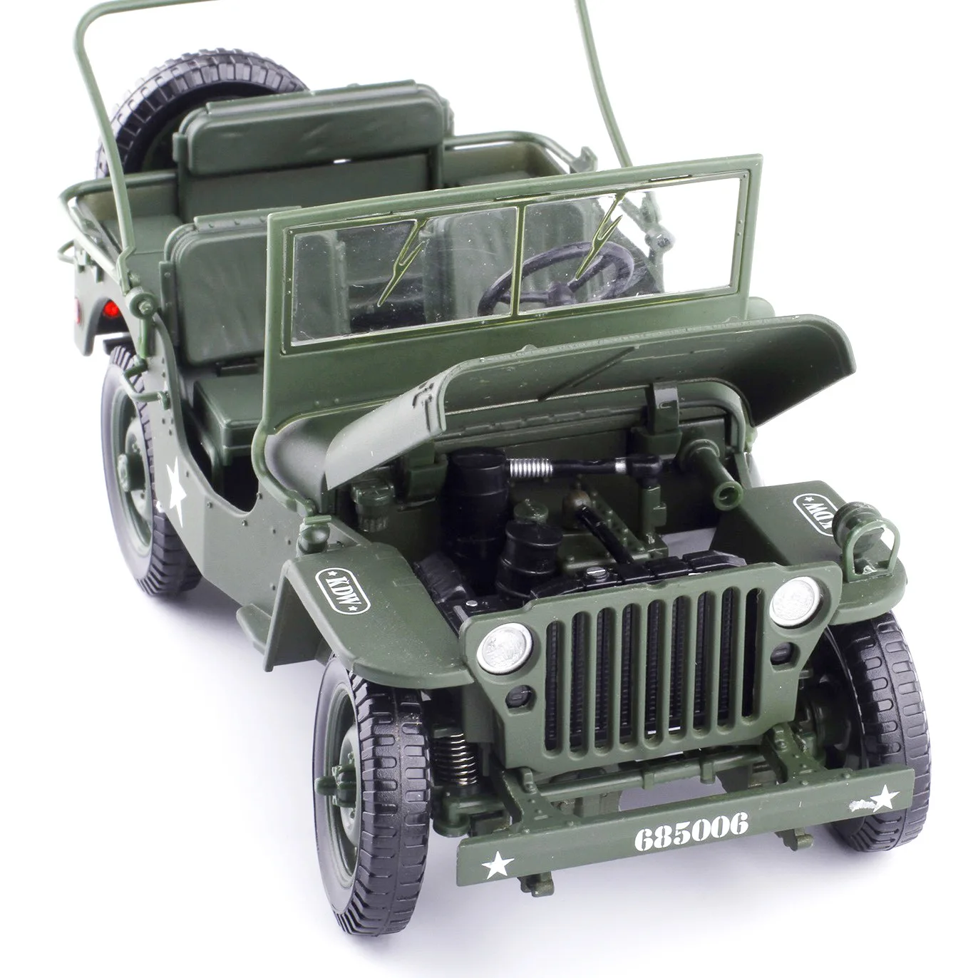 Willys Militar Todoterreno Escala 1:18 Verde — imagen 5