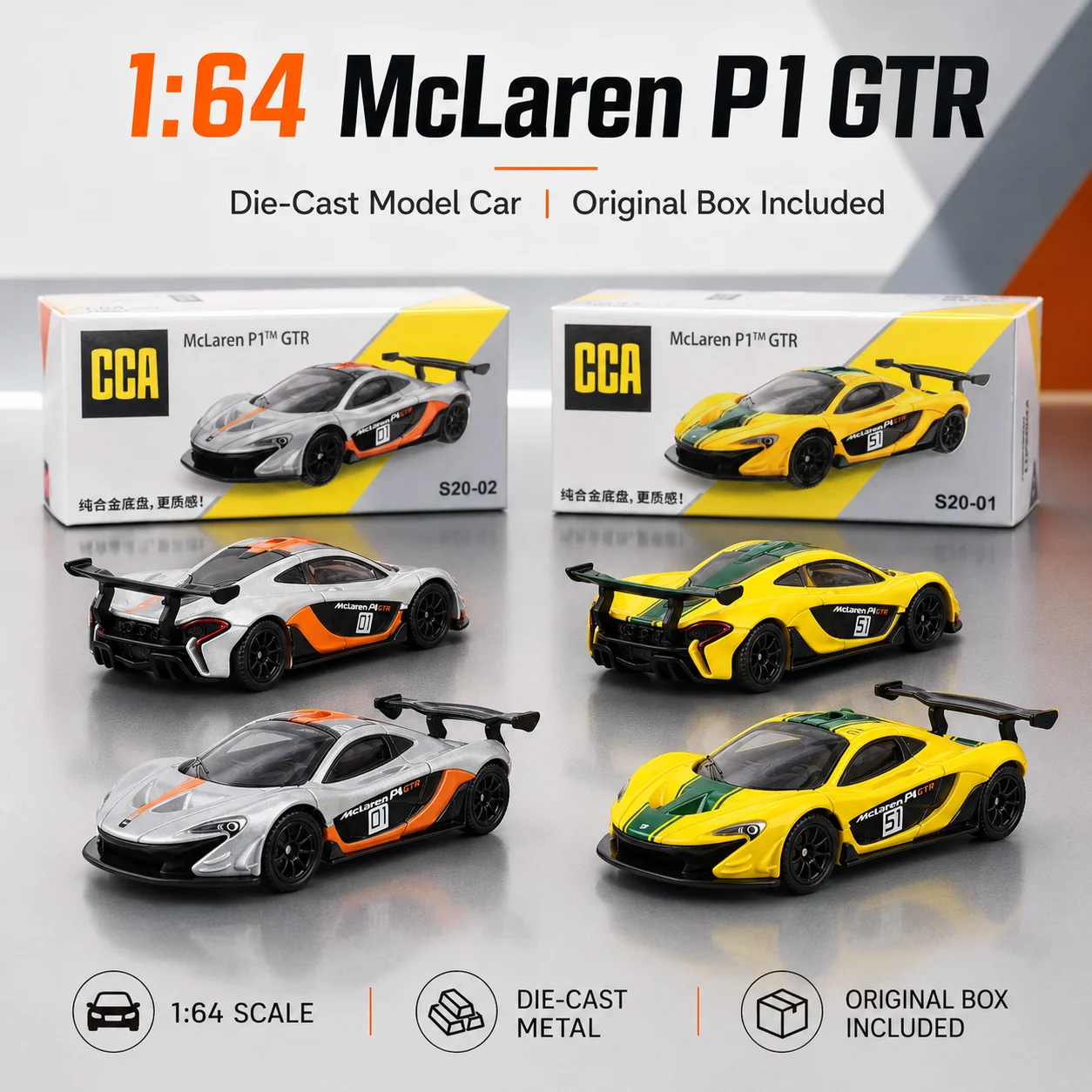 McLaren P1 GTR Miniatura Escala 1:64 Diecast — imagen 1