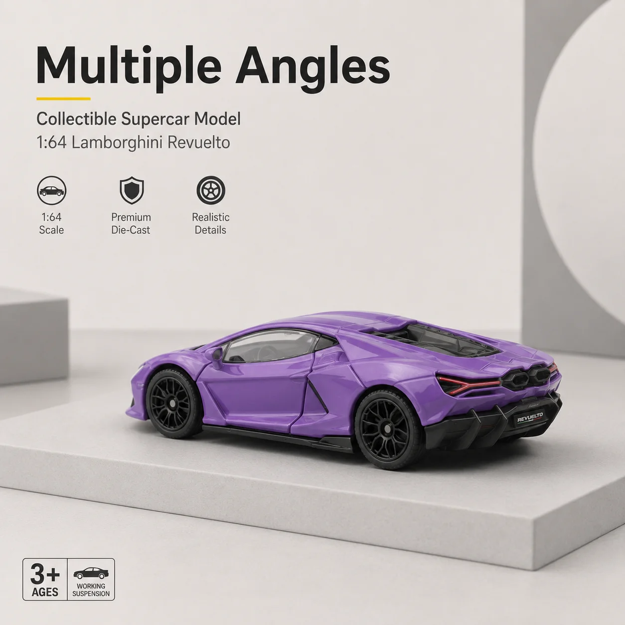 Lamborghini Revuelto Miniatura 1:64 Diecast — imagen 5