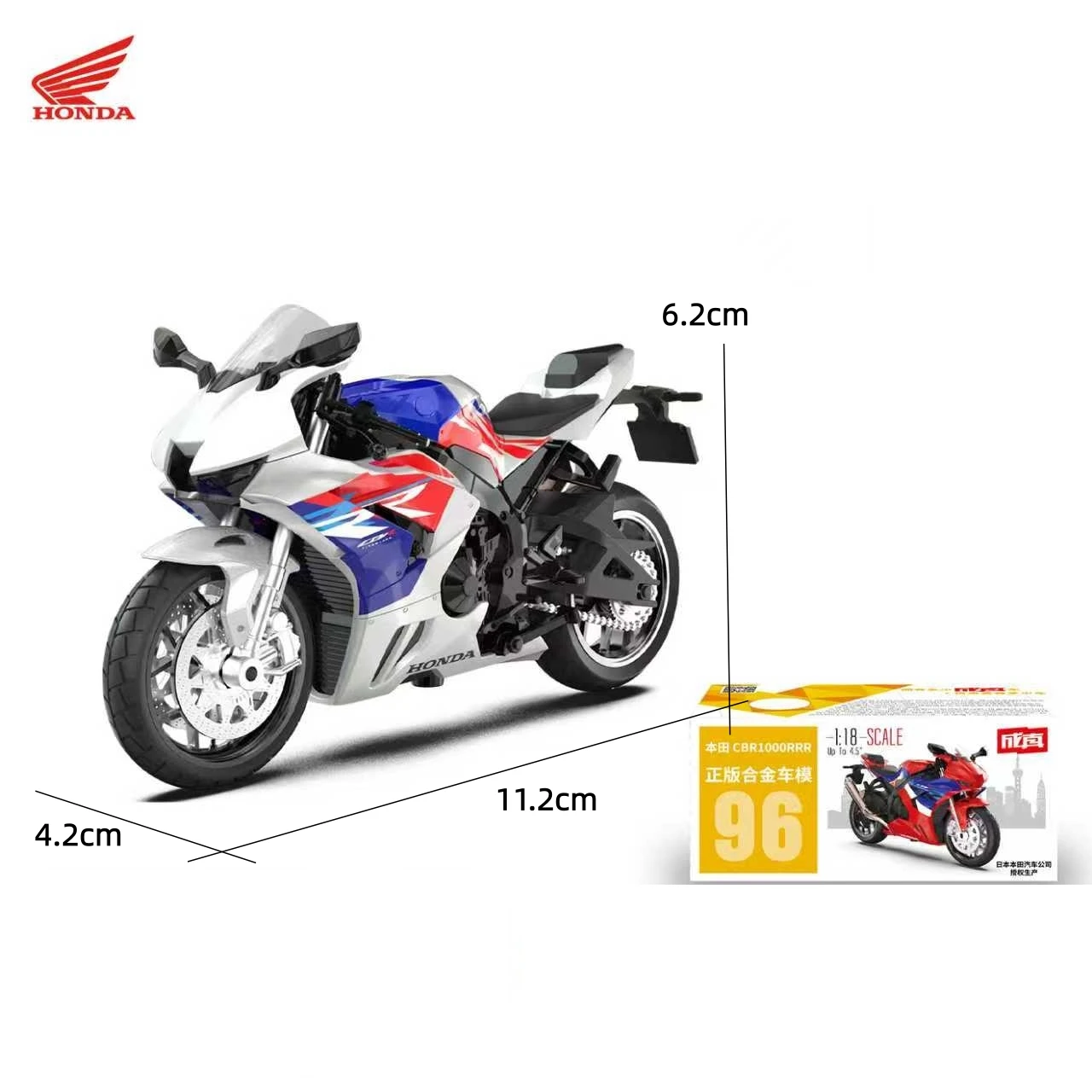 Honda CBR1000RR Fireblade Escala 1:18 Miniatura — imagen 5