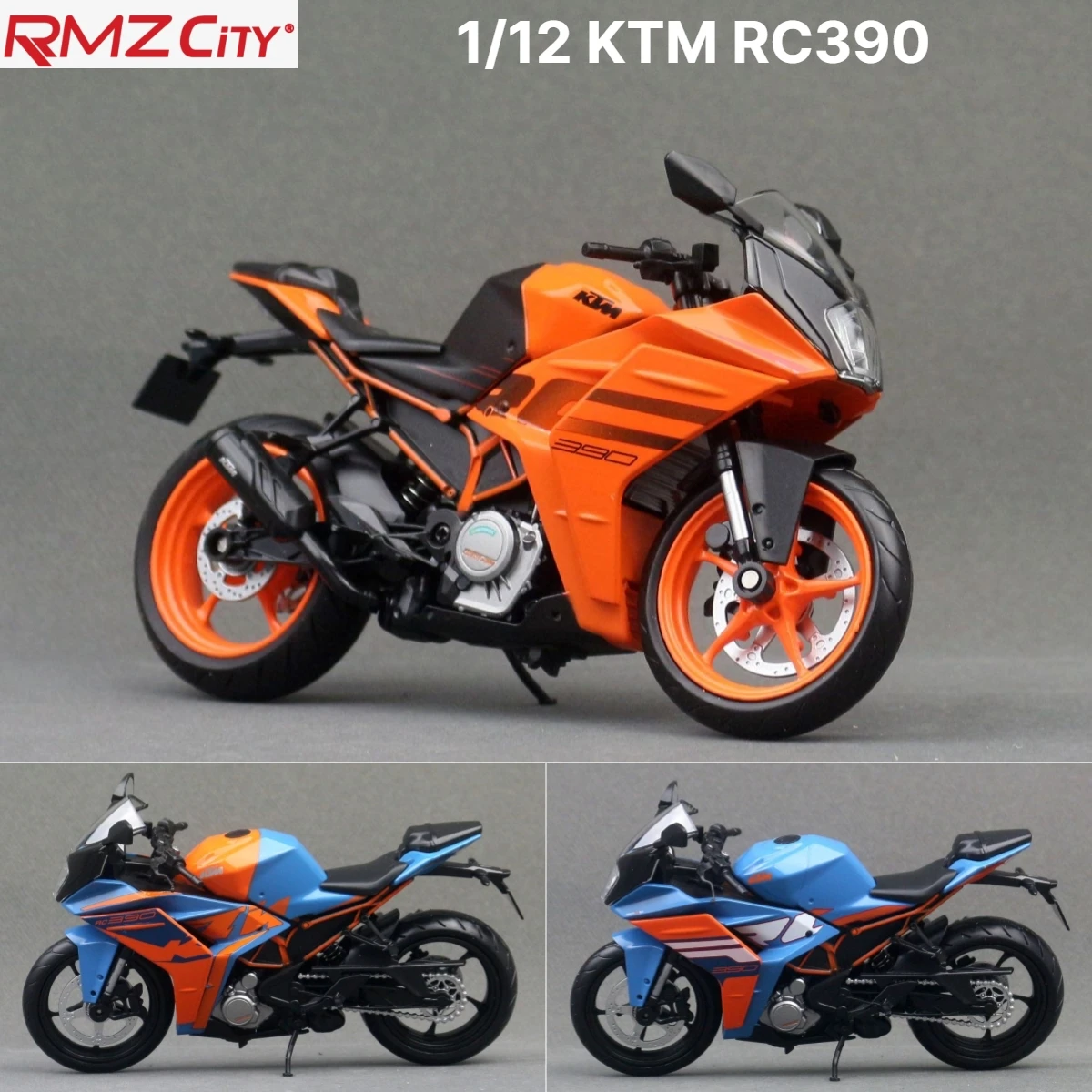 KTM RC390 Escala 1:12 Miniatura Fundida a Presión
