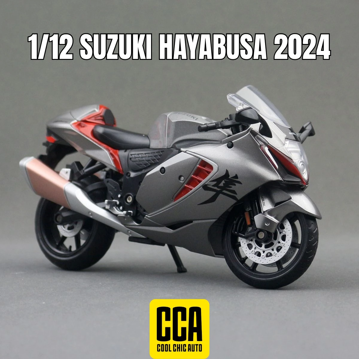 Suzuki Hayabusa 2024 Escala 1:12 Moto a Escala Fundida