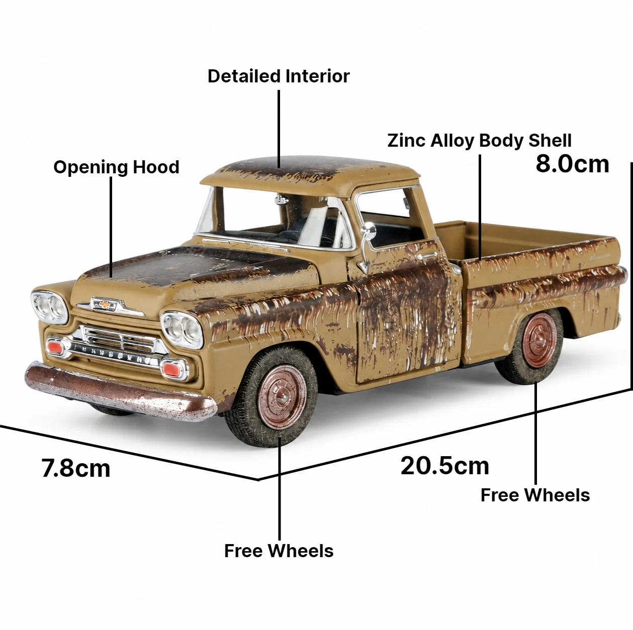 Motormax Chevrolet Apache Fleetside 1958 1:24 — imagen 2
