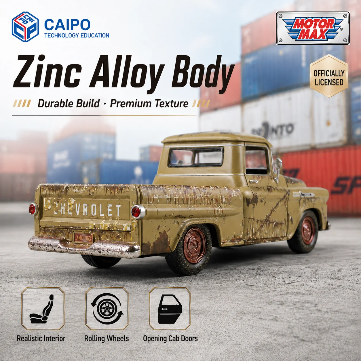 Motormax Chevrolet Apache Fleetside 1958 1:24 — imagen 3