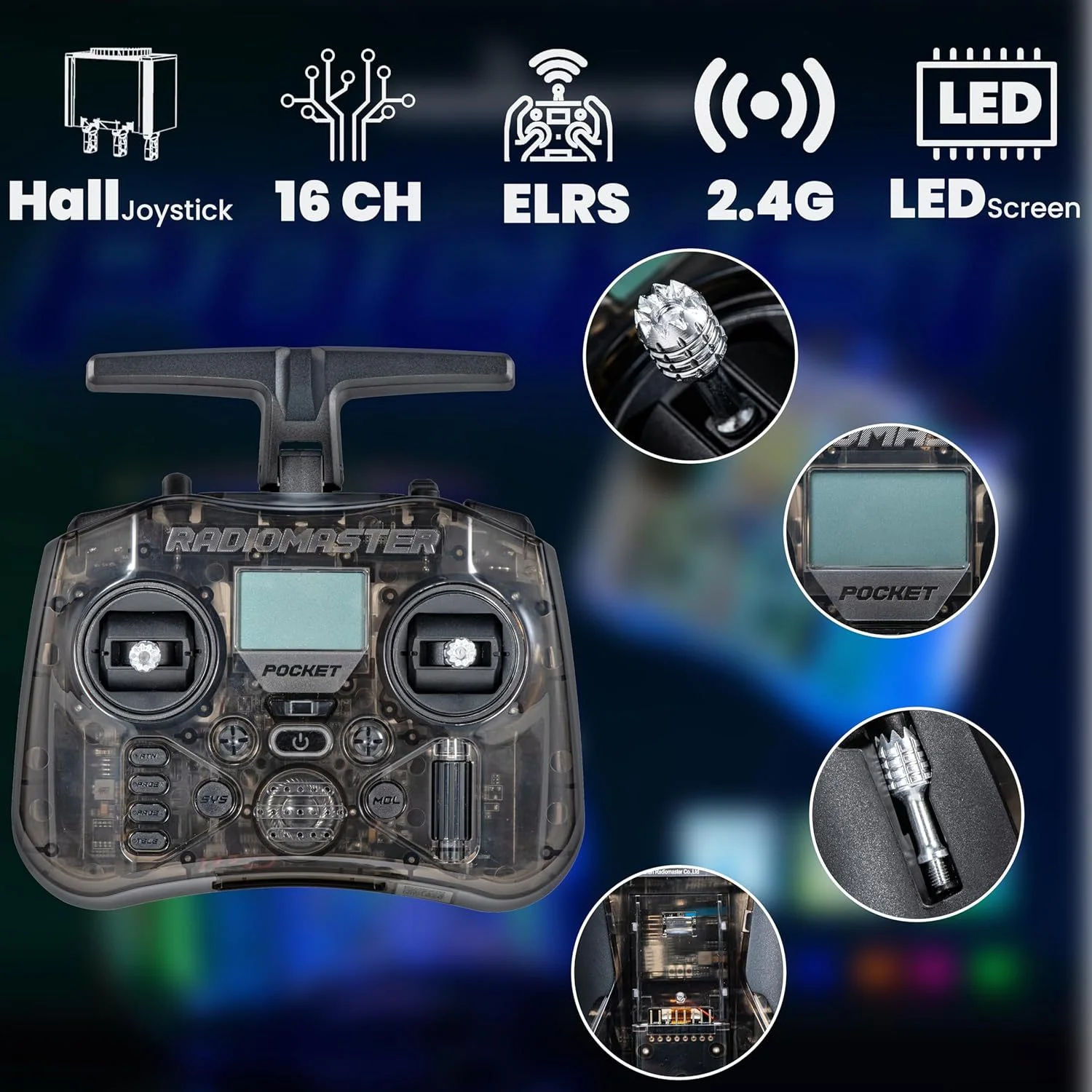 RadioMaster Pocket FPV Control Remoto ELRS/CC2500 — imagen 2