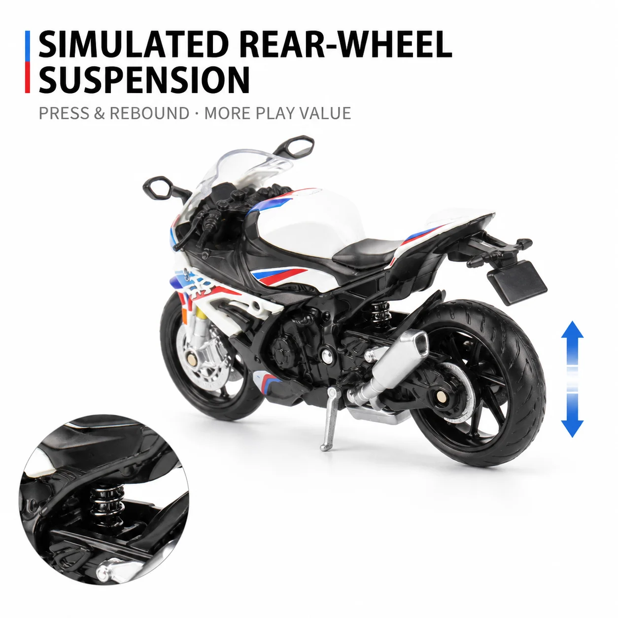 RMZCiTY BMW S1000RR Motocicleta a Escala 1:18 — imagen 4